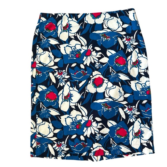 Talbots Dresses & Skirts - Talbots blue, white and raspberry pencil skirt size 10